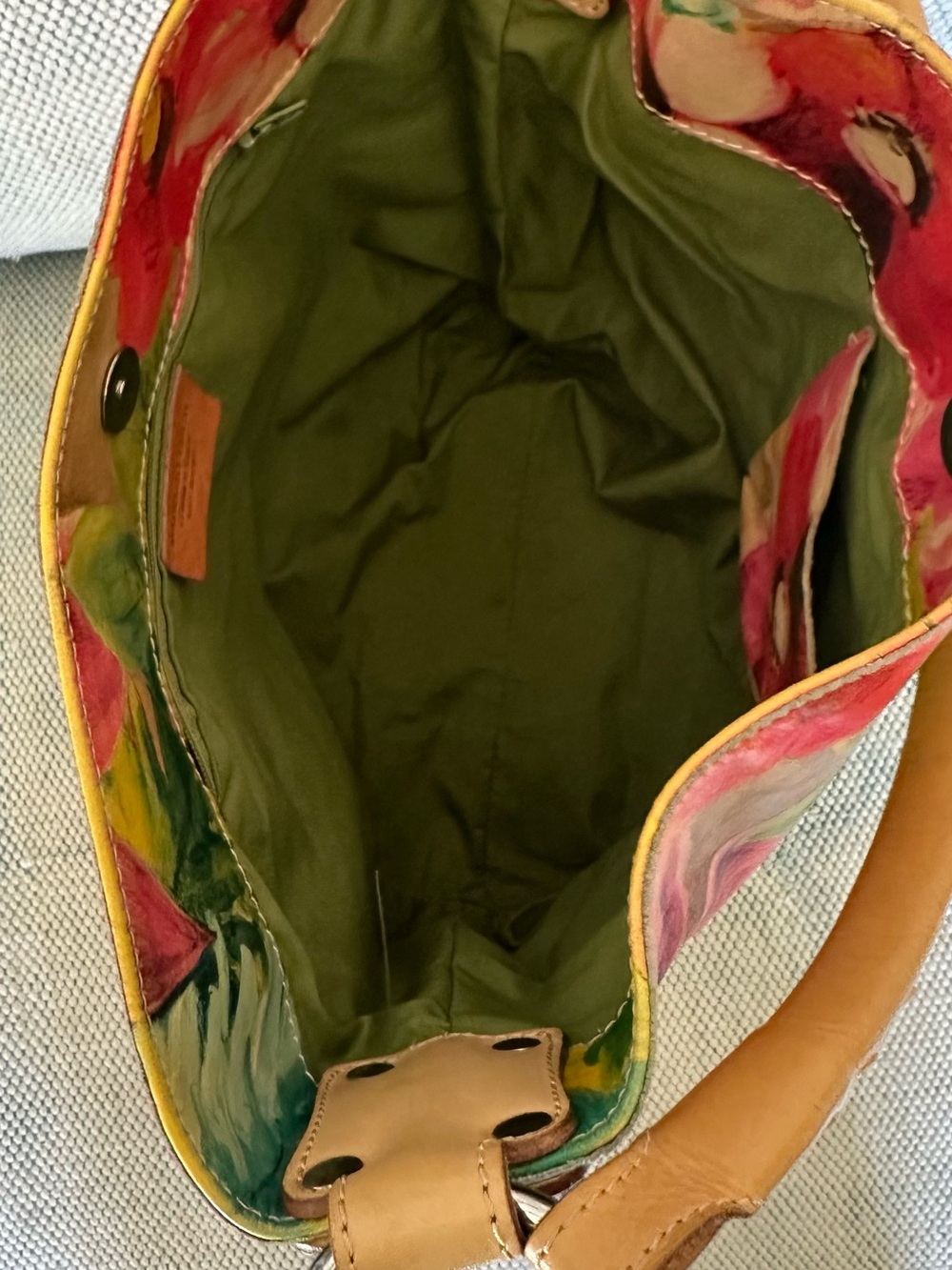 Maurizio Taiuti Floral Pink and Green Shoulder Bag - Picture 6 of 13